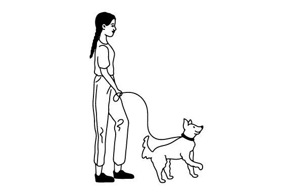 African-American Girl Walking the Dog Review