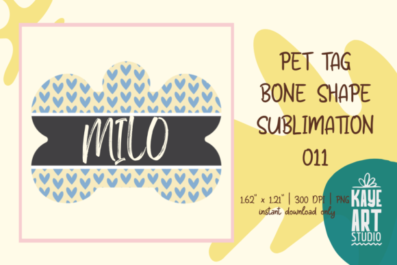 Bone Shape Dog Tag Sublimation PNG 011 Review