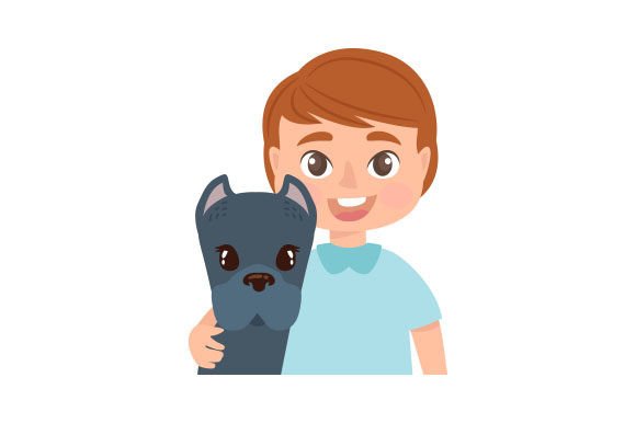 Boy with Blue Cane Corso Dog: Practical Design Review