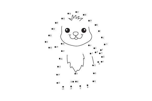 Dot-to-Dot Dog with Numbers Guide – Kids
