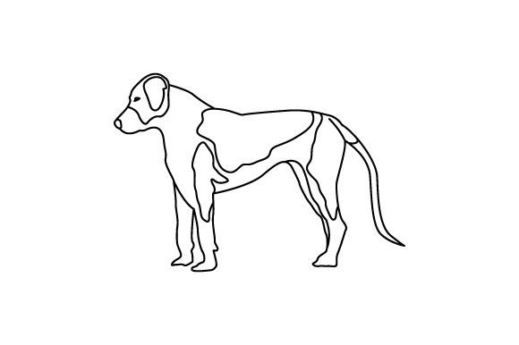English Foxhound Dog – Line Art Review