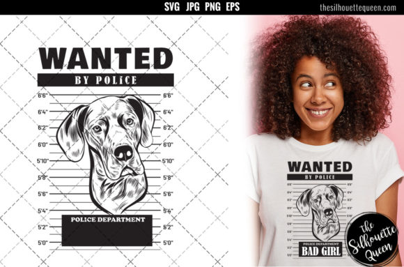 Mugshot of Great Dane Dog: A Designer's Take on a Playful Portrait