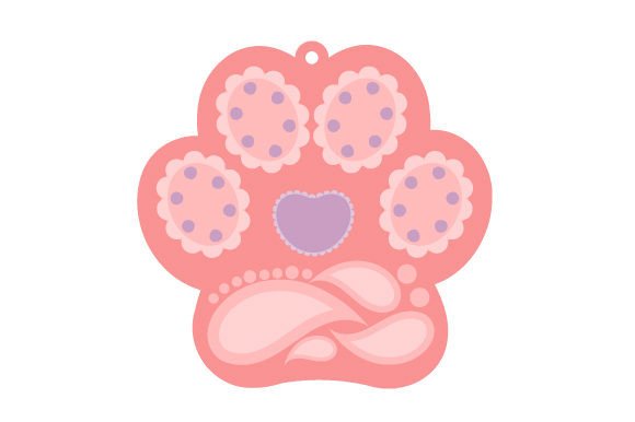 Paisley Pet Tag Template – Dog Paw