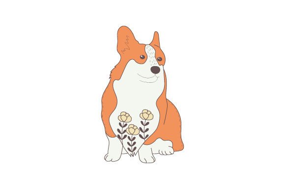 Scandinavian Nordic Welsh Corgi Dog Full Body