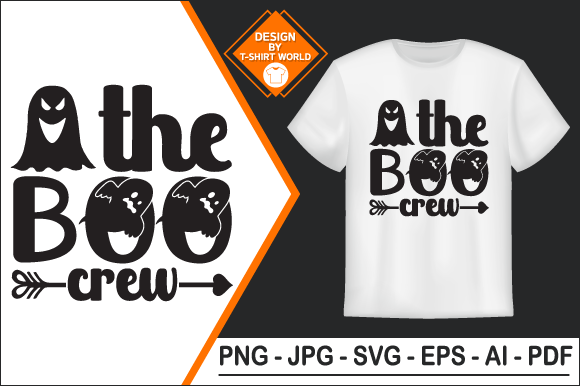 The Boo Crew, Halloween T Shirt Design